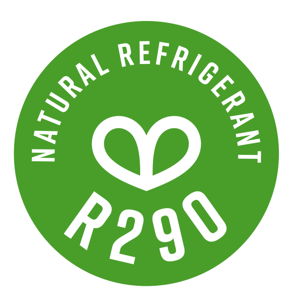 Utilise le réfrigérant R290, avec un GWP proche de zéro, pour un impact environnemental réduit.