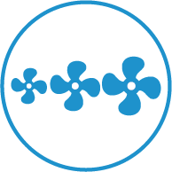 Plusieurs débits d’air pour en régler l’intensité